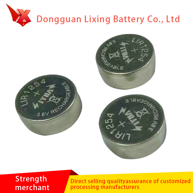 Tillverkarens anpassad Bluetooth LIR1254 Knapp Batteri Högkapacitet Polymer Litium Batteri Uppladdningsbart Batteri